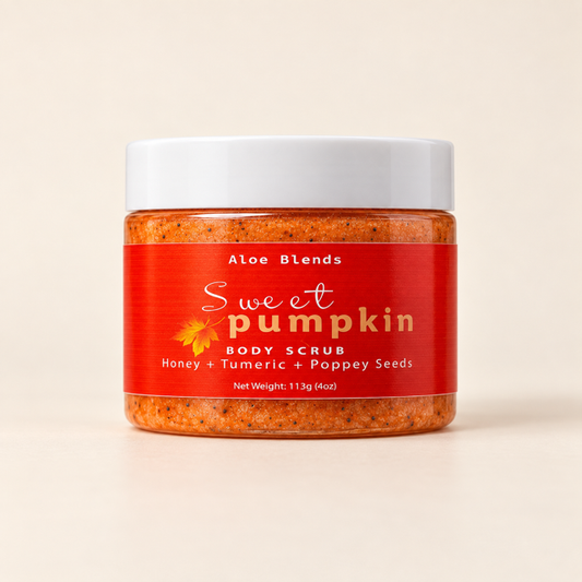 Sweet Pumpkin Spiked Sugar Scrub with Turmeric & Poppey Seeds